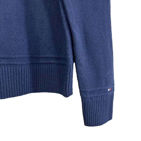 Vintage Tommy Hilfiger Men's Lambs Wool Blend Navy Grandpa Golf Sweater Size M - Picture 3 of 12